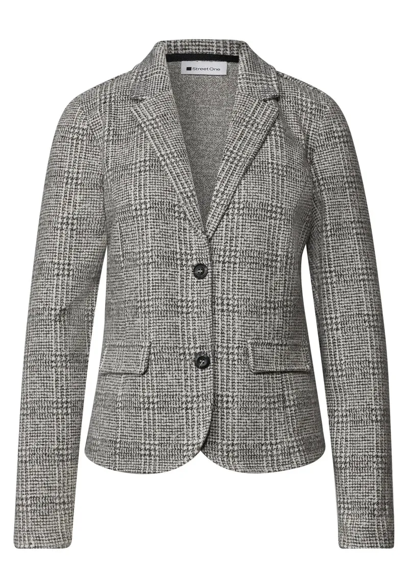 Blazer mit Karomuster und Knöpfen