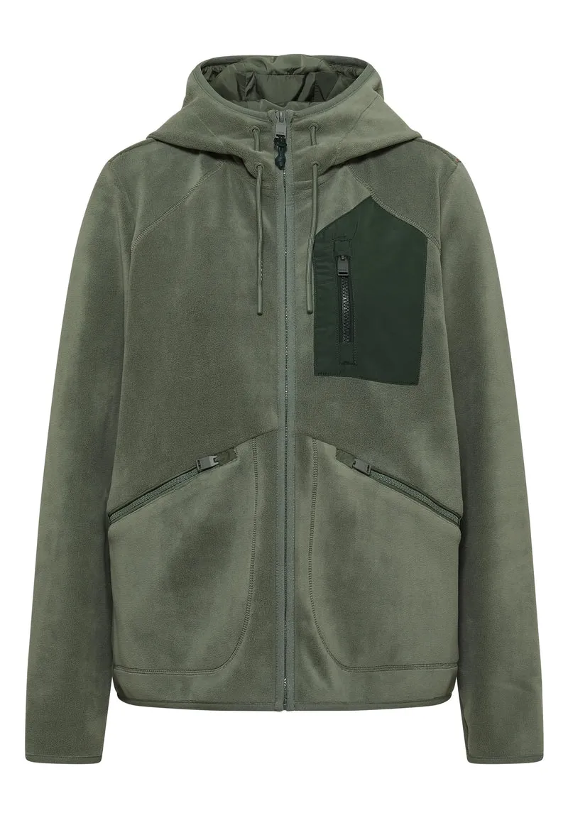 Fleecejacke mit Kapuze