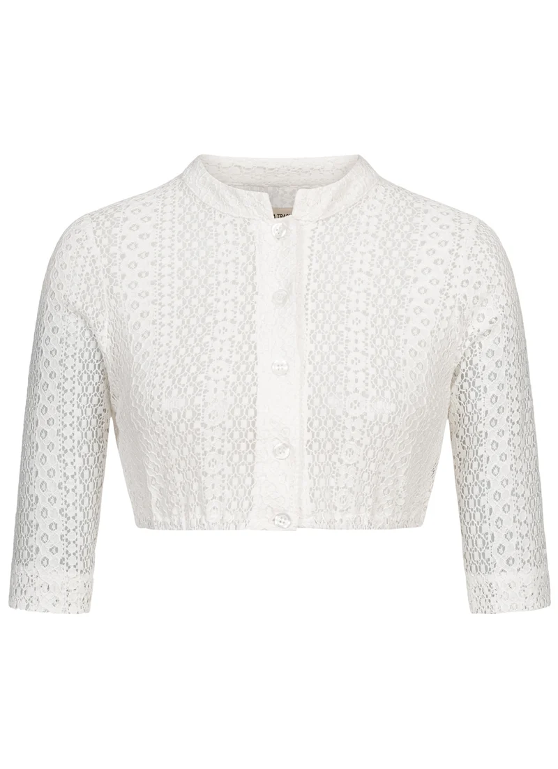 DIRNDLBLUSE FLOWER LACE 3/4 ARM CREME