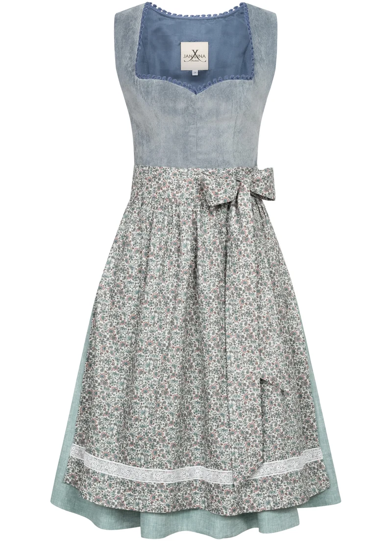 CORD DIRNDL FLORAL PAISLEY RAUCHBLAU/OZEAN