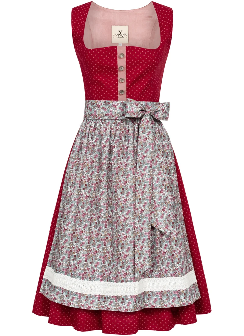 BW DIRNDL VINTAGE FLOWERS BLUTROT