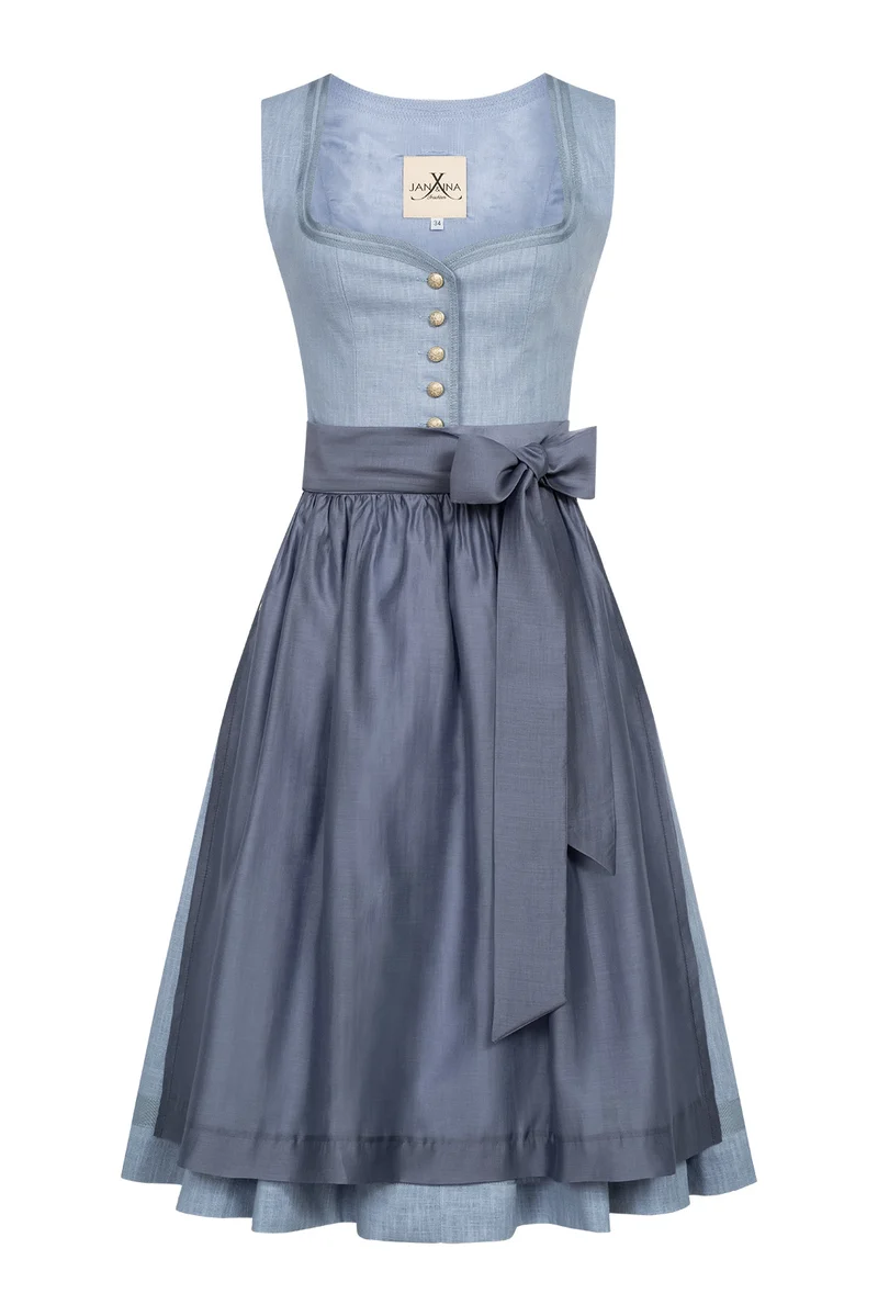 LEINEN HOCHZEITSDIRNDL MONOCHROME LOVE BLEU
