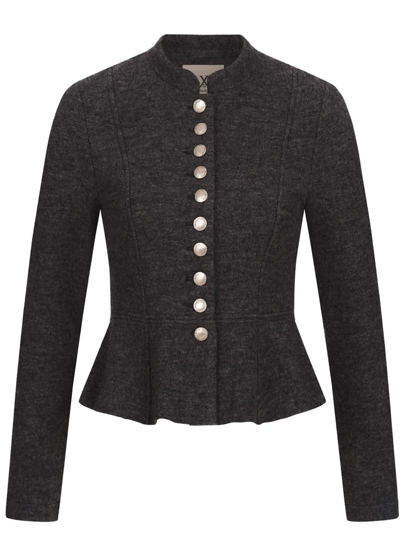 STEHKRAGEN BLAZER VINTAGE WALKLODEN ANTHRAZIT