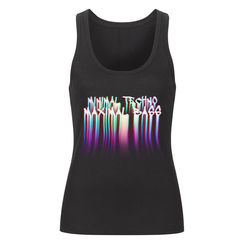 "Minimal Techno - Maximal Bass" Tanktop Women (Frontprint)