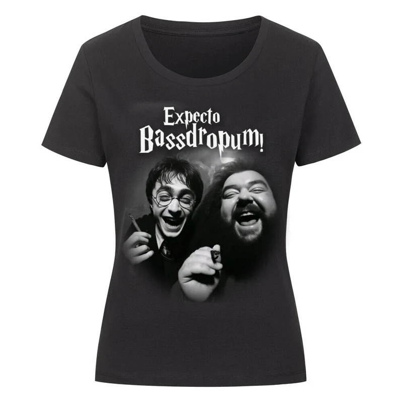 "Expecto Bassdropum" enges Damen Shirt | Techno Outfit