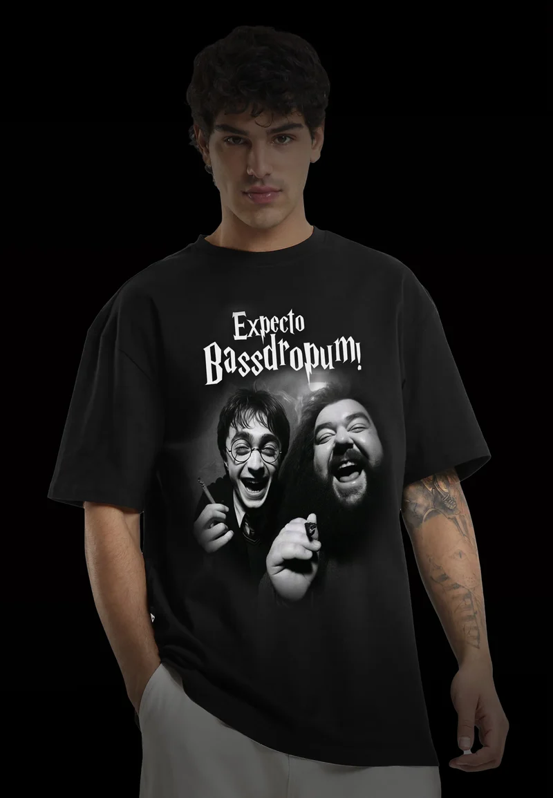 "Expecto Bassdropum!" Oversize Rave Shirt (Frontprint)