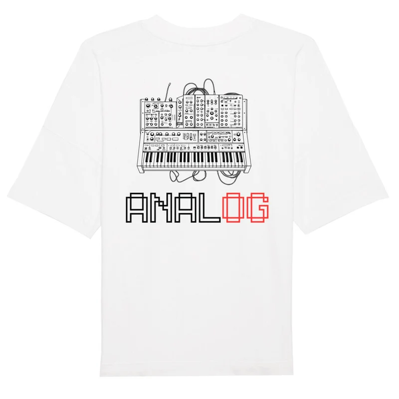 "Analog" Techno T-Shirt oversized (Backprint)