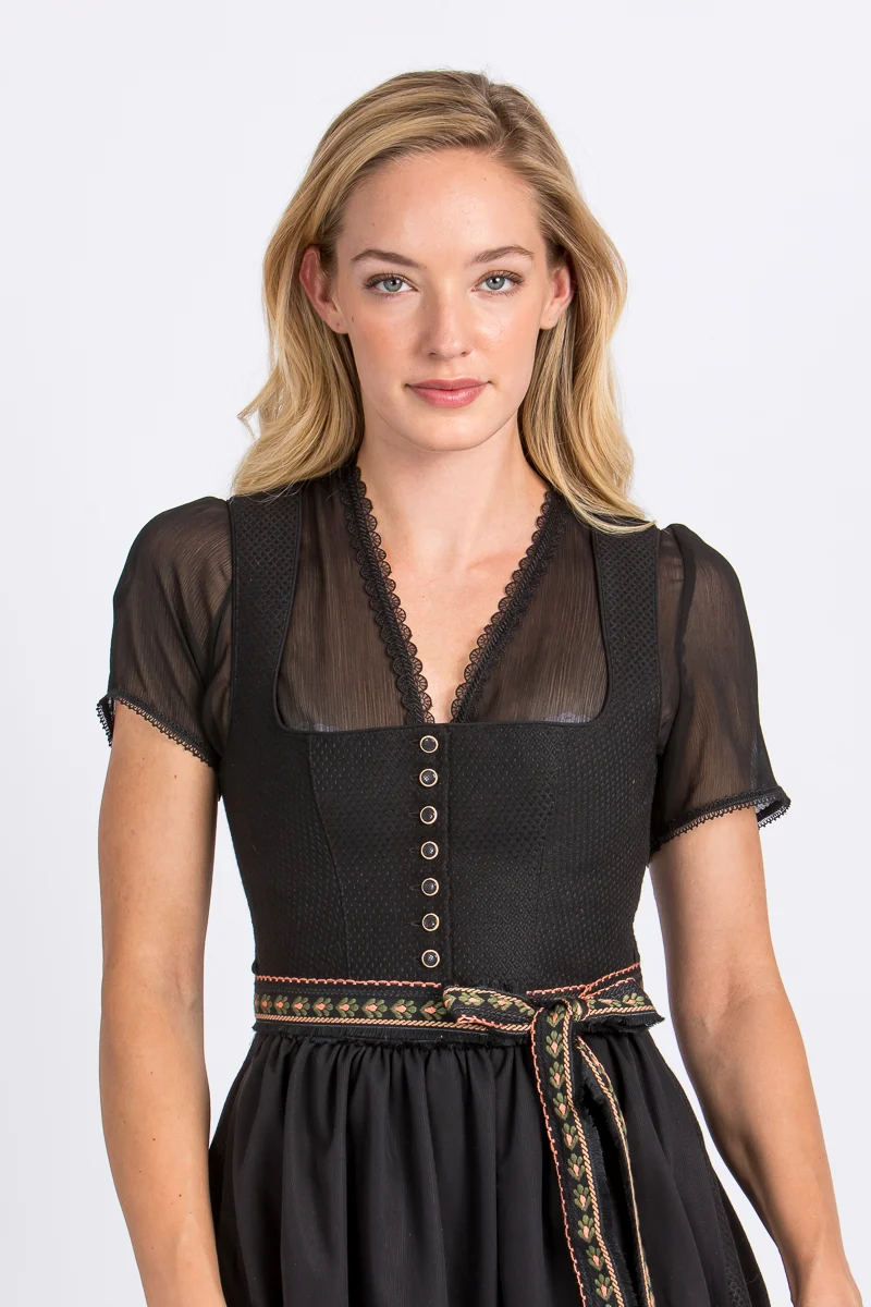 Wenger Dirndlbluse Daisi schwarz
