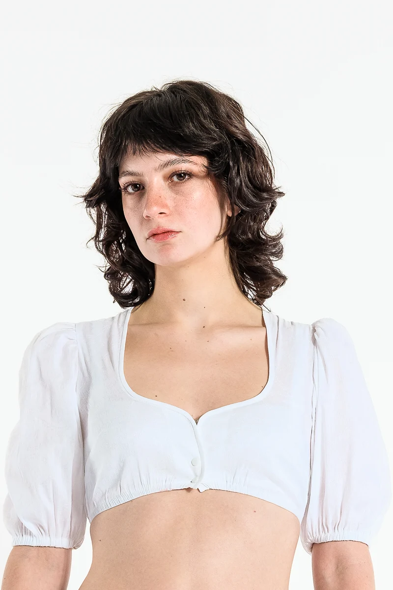 Heimatglück Dirndlbluse Ida weiß