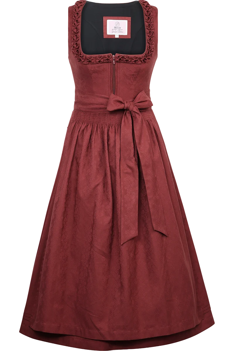 Midi-Dirndl mit floralem Muster und Froschgoscherl - henna