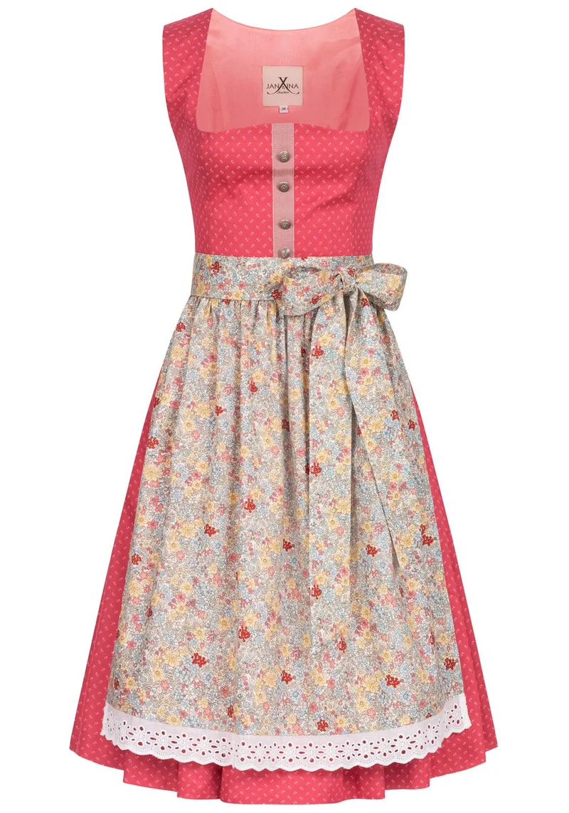 BW DIRNDL VINTAGE FLOWERS FUCHSIA