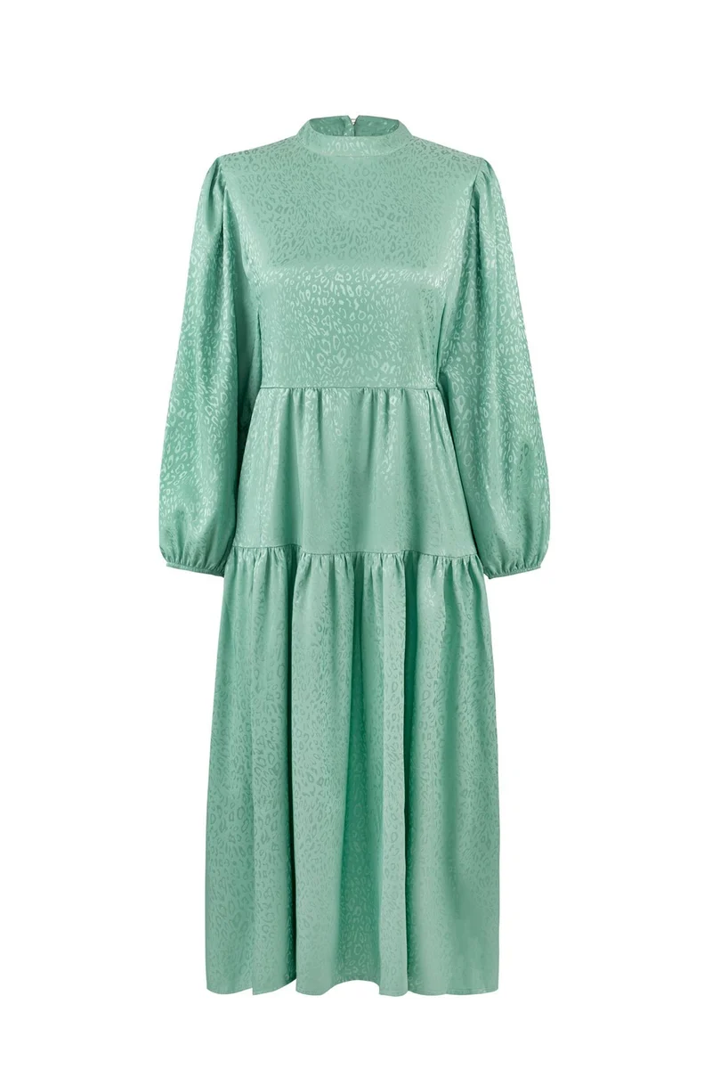 VOLANT MIDI KLEID LEO ONESIZE MINT