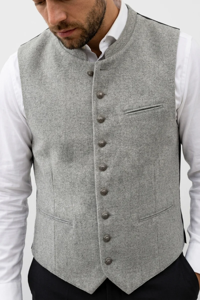 Trachtenweste Liga di Bavaria Luxury Collection light grey TDW 6