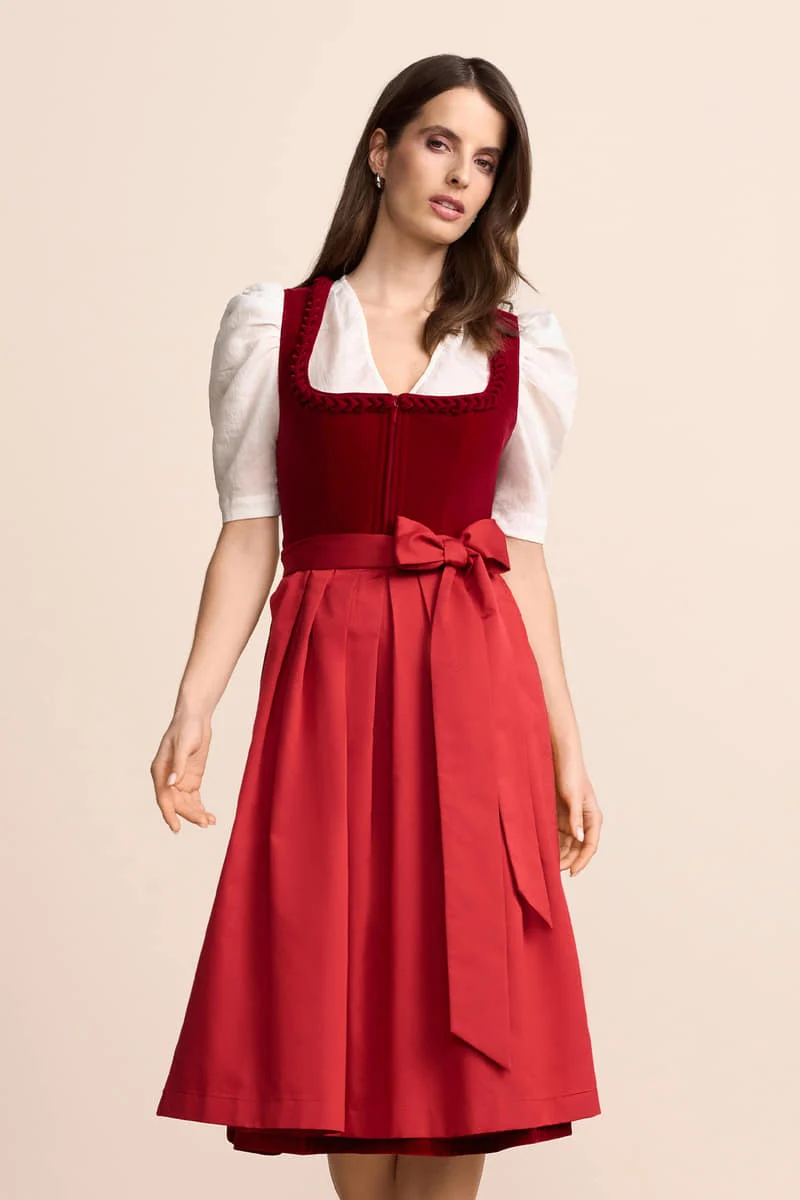 Krüger Dirndl Ylina 70 cm - nicht rabattierbar rot