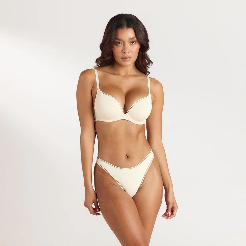 Comfort High Push-Up BH - Milchkaffee
