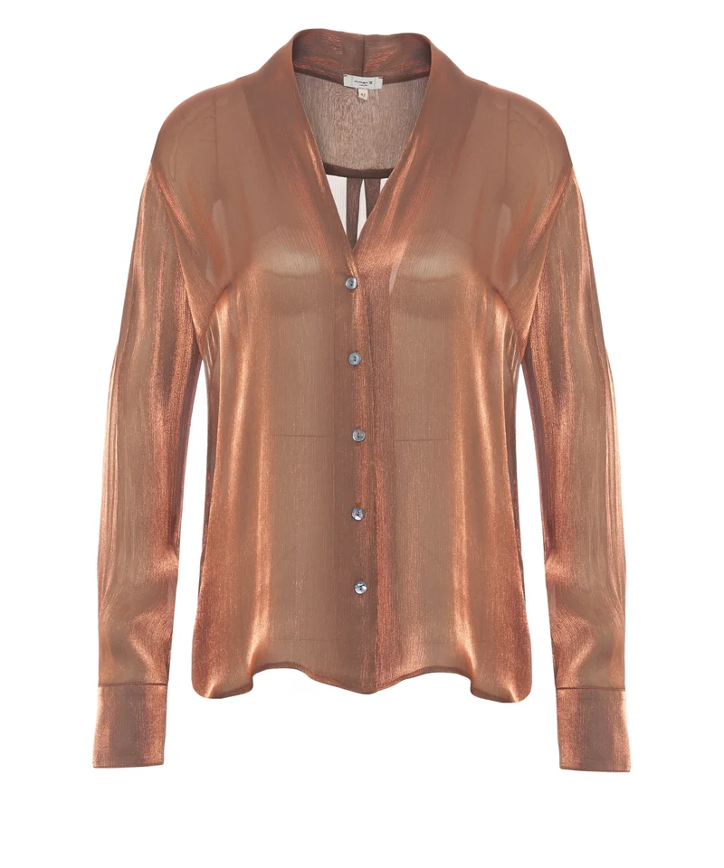 Blusa con scollo a v