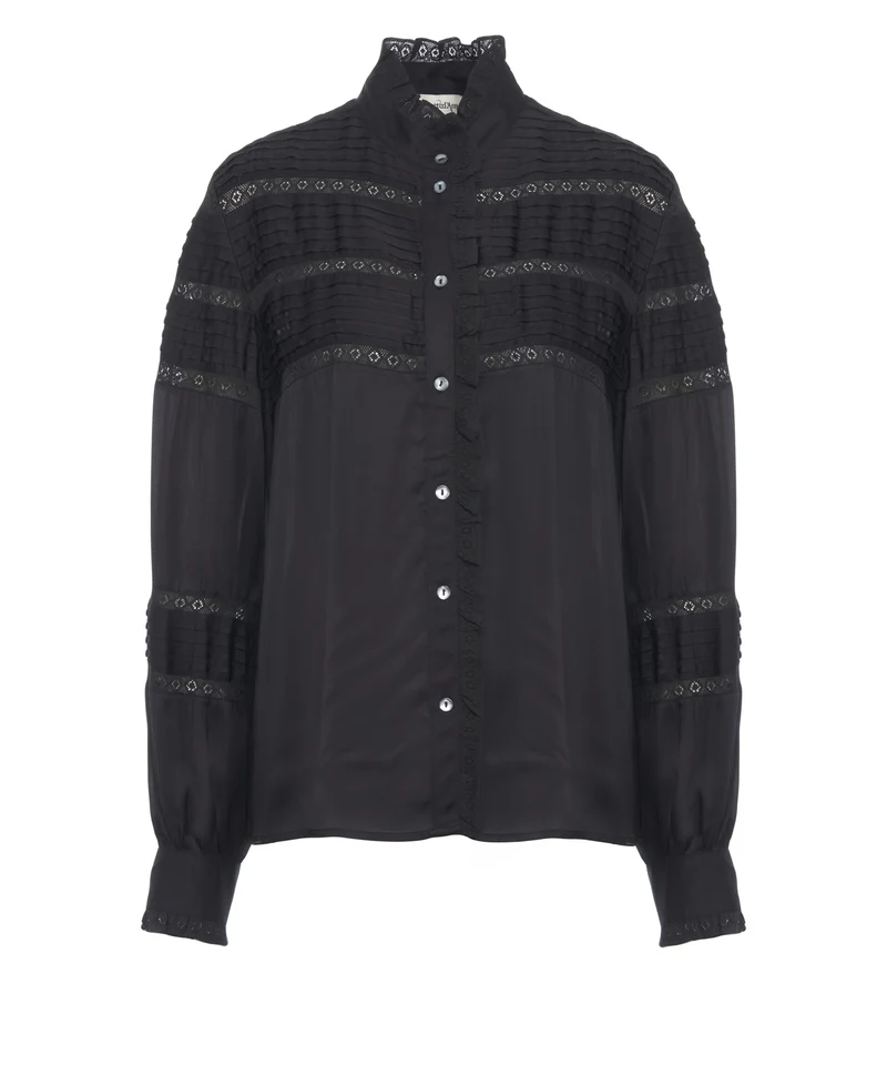 Blusa con dettagli con volant