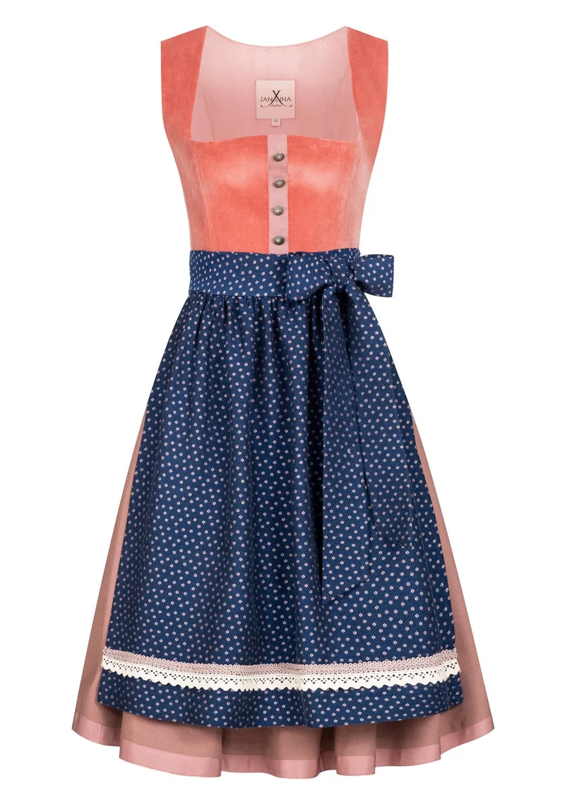 SAMT-JACQUARD DIRNDL MALVE/SAPHIR