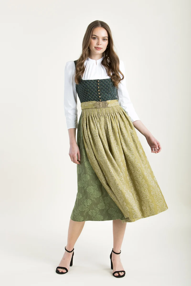Gottseidank Dirndl Monika efeu goldgrün