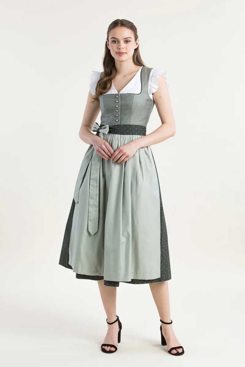 Berwin & Wolff Dirndl Olivgrün Jacquard