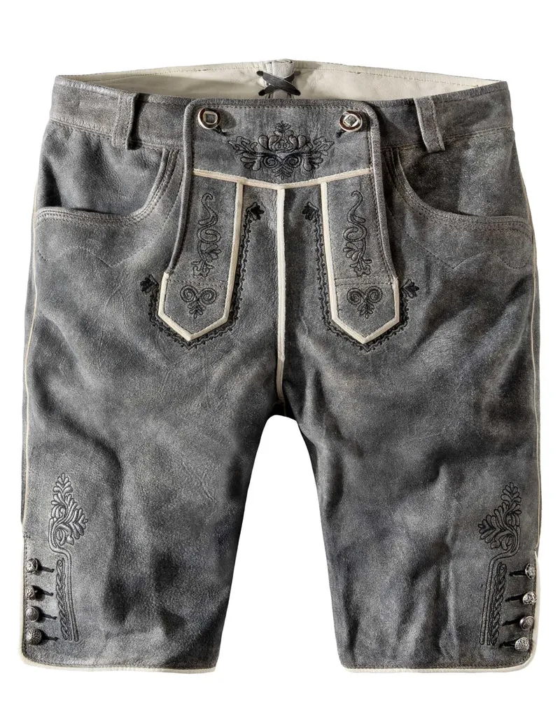 Women's Grey Lederhosen Shorts