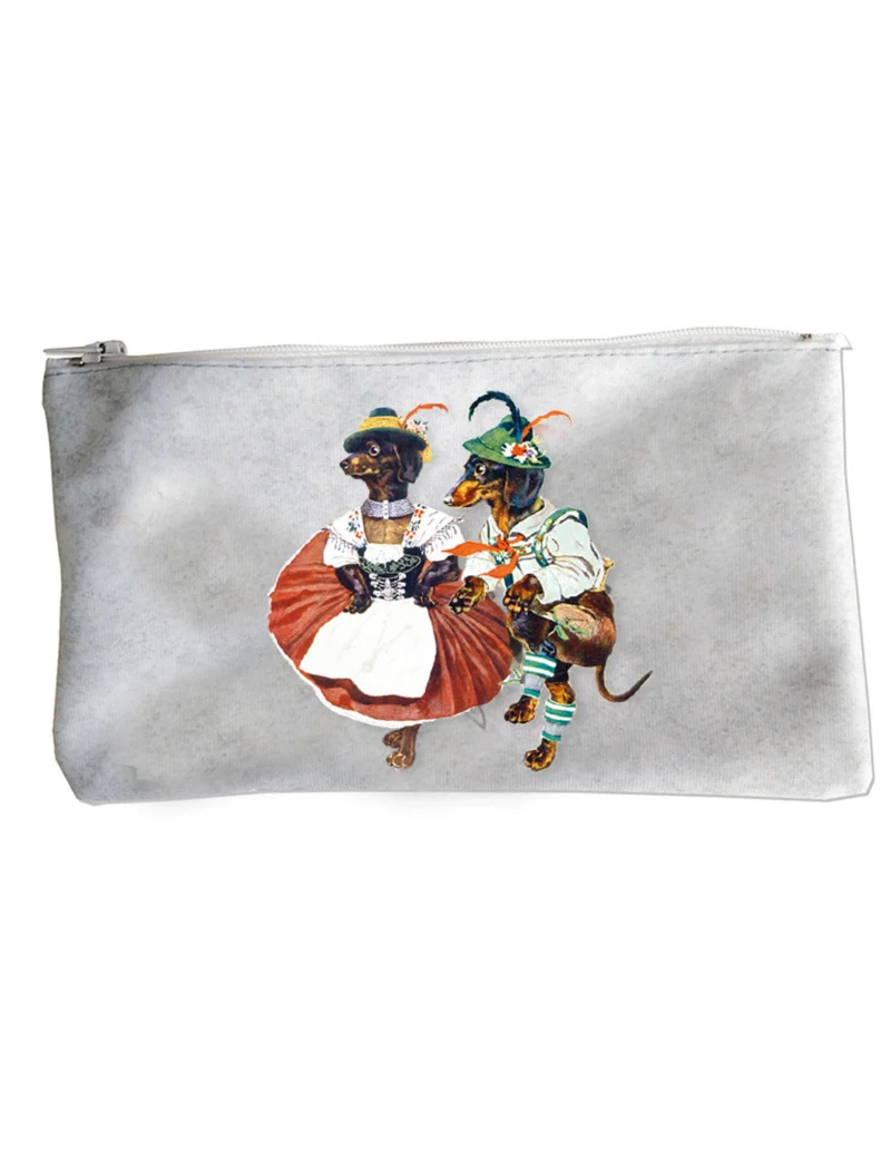 Dancing Dachshund Duo Cosmetic Bag