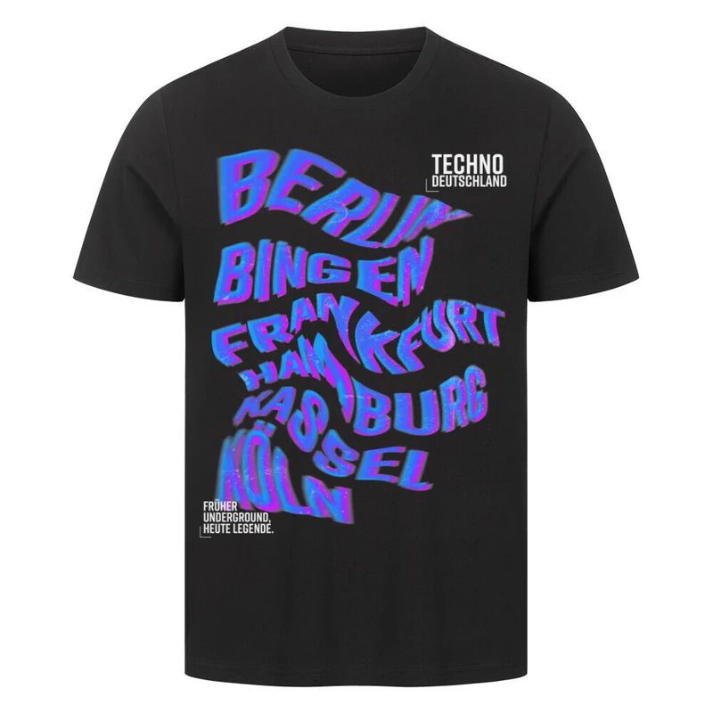 "Techno Deutschland" Techno Shirt (Frontprint)
