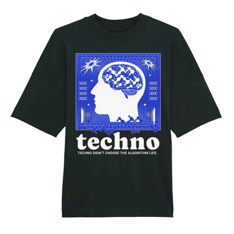 "Technohead" Techno Oversize Shirt (Frontprint)