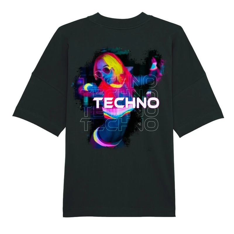 "Techno" Oversized Shirt (Backprint)