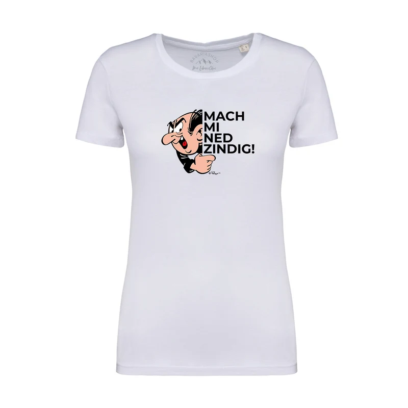 ®Die Schlümpfe Damen T-Shirt "Mach mi ned zindig"