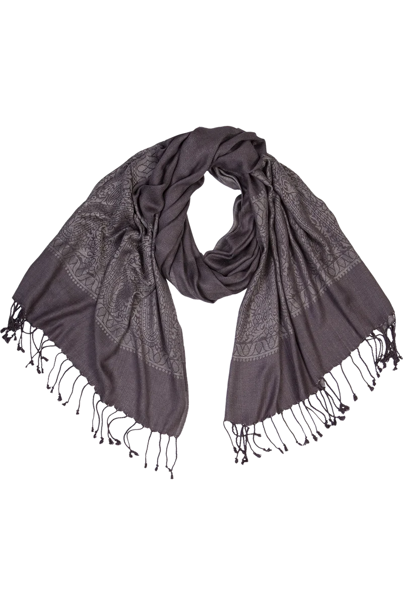 Damen Tuch Pashmina-Stil - darkgrey