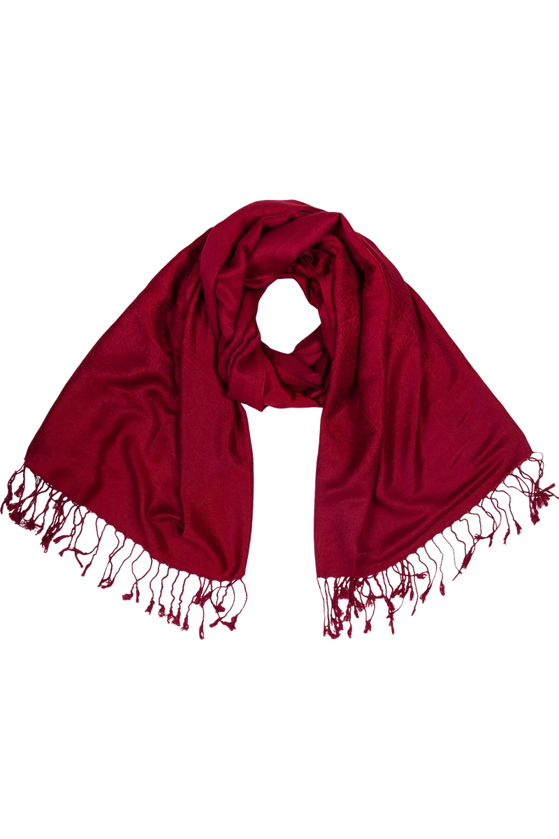 Damen Tuch Pashmina-Stil - weinrot