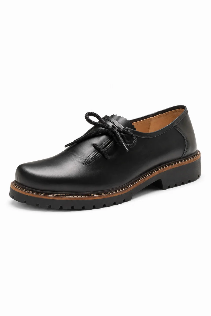 Haferlschuhe Almsach schwarz Nappaleder