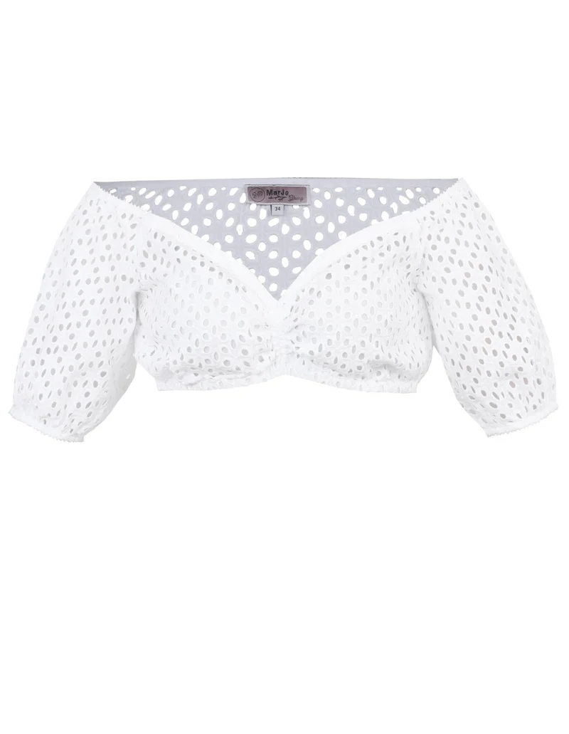 Romantic Eyelet Off-the-Shoulder Dirndl Blouse