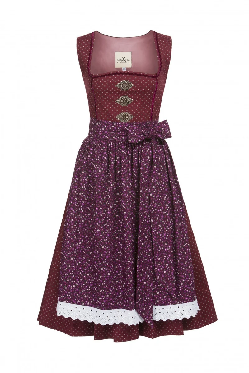 BW DIRNDL VINTAGE FLOWERS PFLAUME