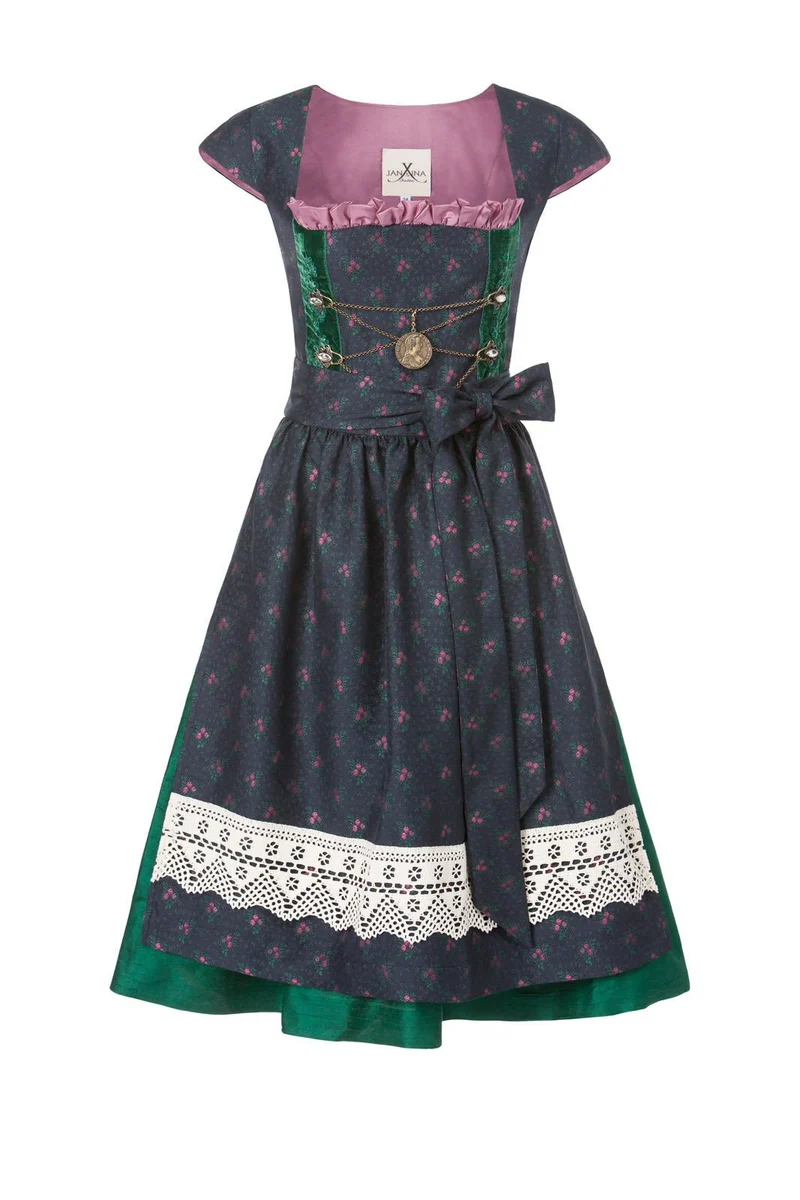 SEIDENDIRNDL PERGOLA KÖNIGSBLAU/TANNE