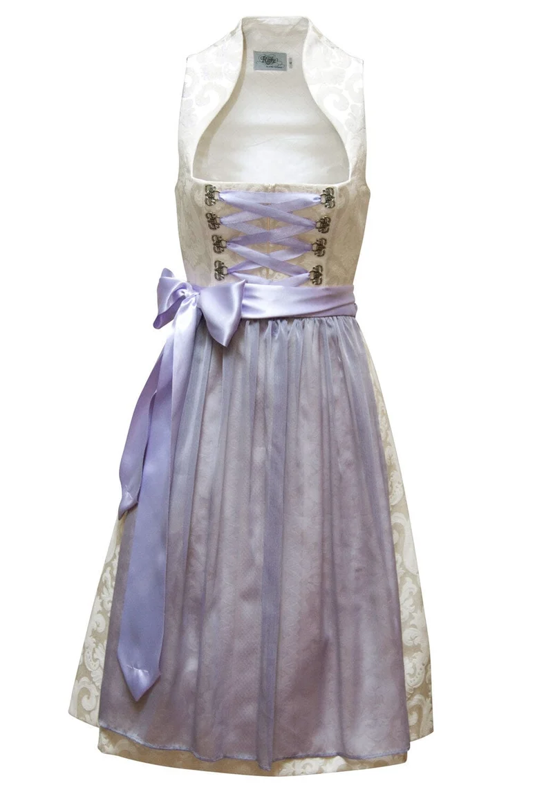 Bridal Dirndl with Contemporary Regal Neckline: MADE-TO-ORDER