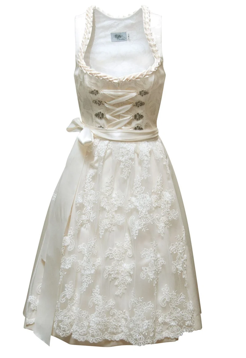 Bridal Dirndl with Semi-Sweetheart Neckline: MADE-TO-ORDER
