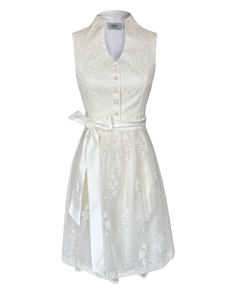 Bridal Dirndl with High Collar Neckline: MADE-TO-ORDER
