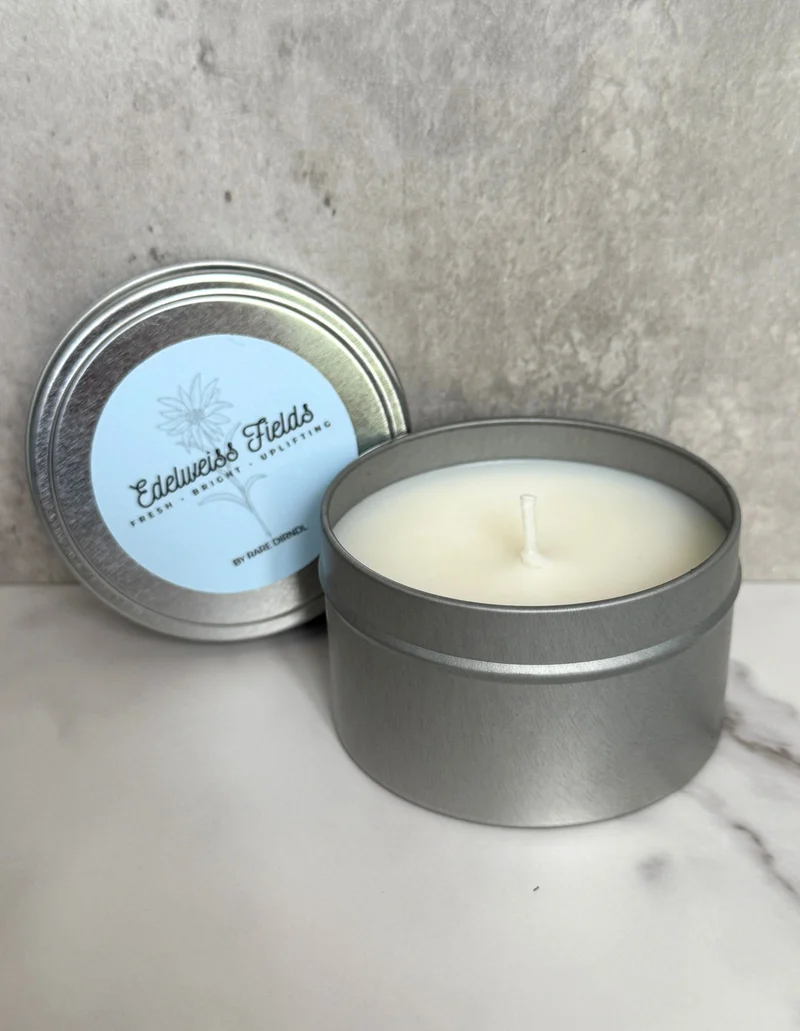 Edelweiss Fields Candle: 6oz Travel Tin