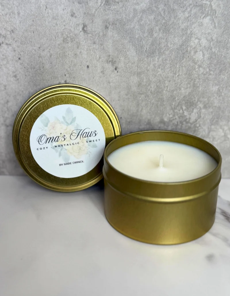 Oma's Haus Candle: 6oz Travel Tin