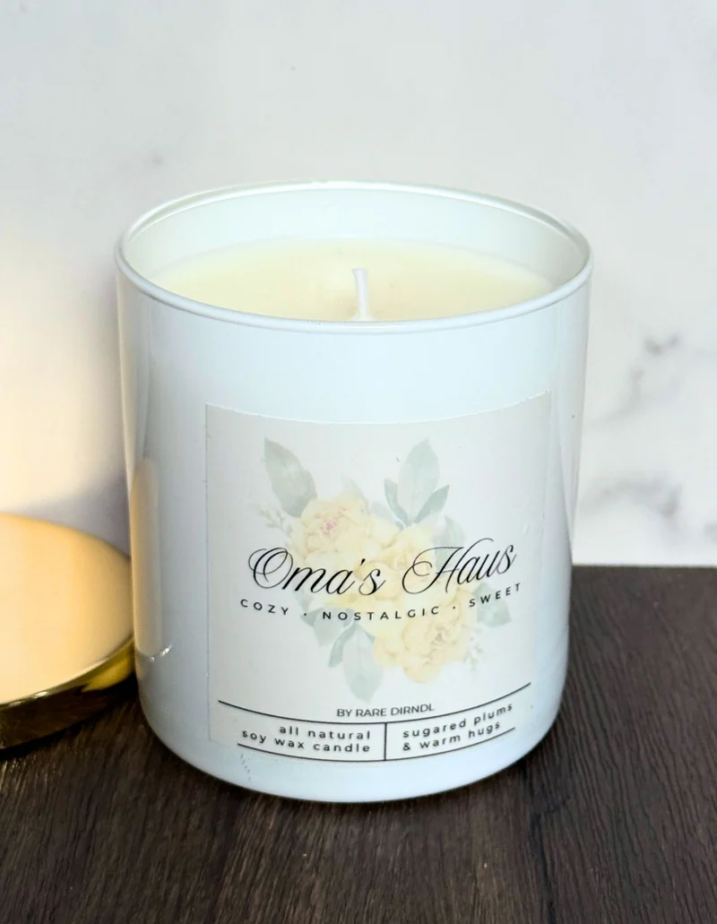 Oma's Haus Candle: 11oz Glass Tumbler