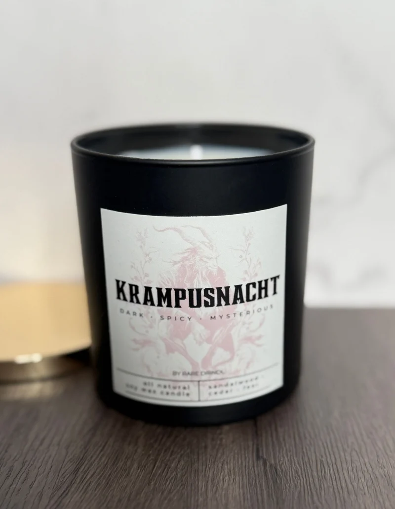 Krampusnacht Candle: 11 oz Glass Tumbler