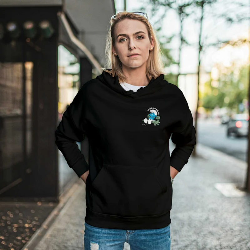 ®Die Schlümpfe Damen Hoodie "Grantln is mei Yoga"