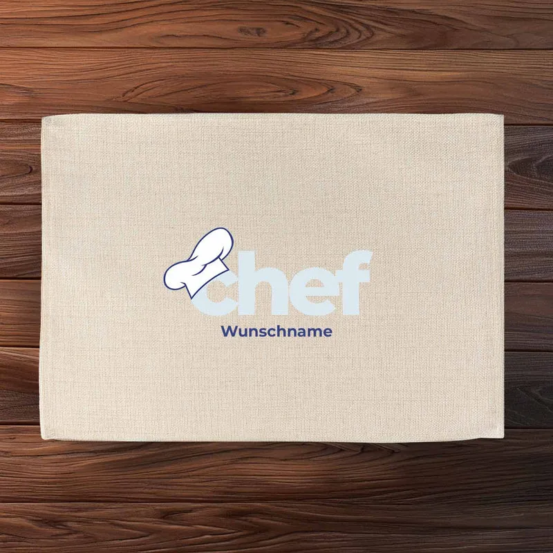 Tischset "Chef" mit Wunschname