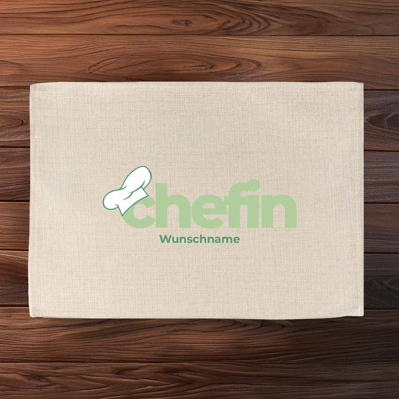 Tischset "Chefin" mit Wunschname