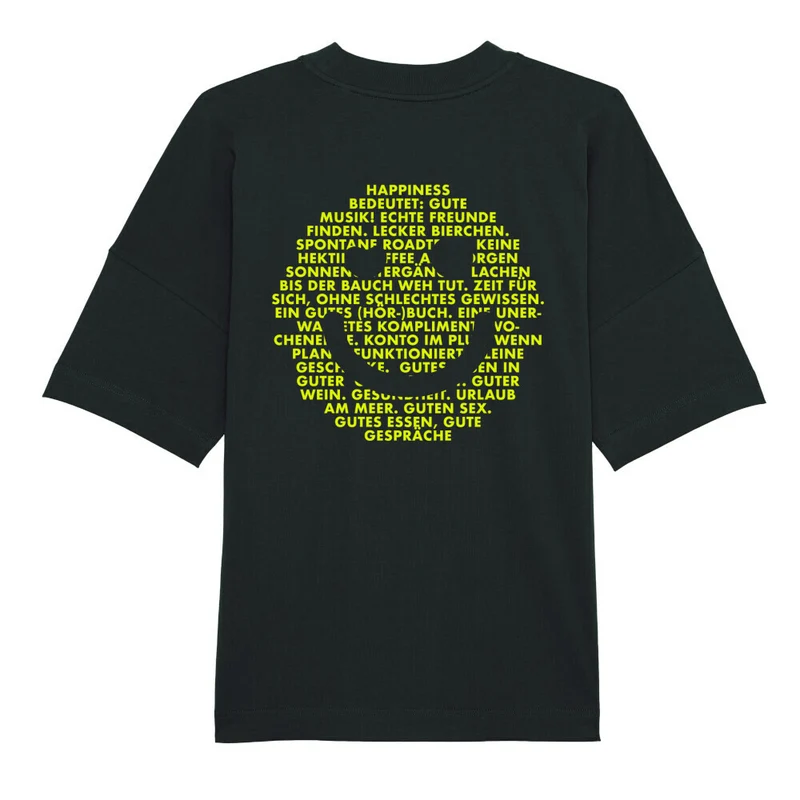 "Happiness" Oversize Blast Shirt ( Backprint)