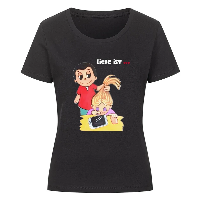 "Liebe ist" Enges Damen Shirt *LIMITED EDITION*