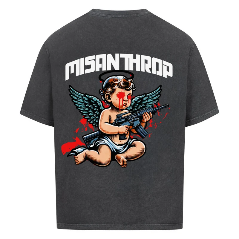 "Misanthrop" Oversized Statement Shirt (Backprint)