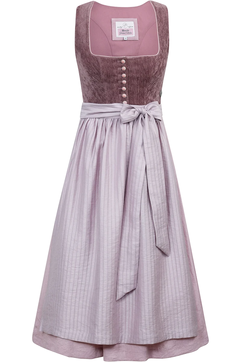 Samtdirndl in Midi-Länge mit Stretchanteil